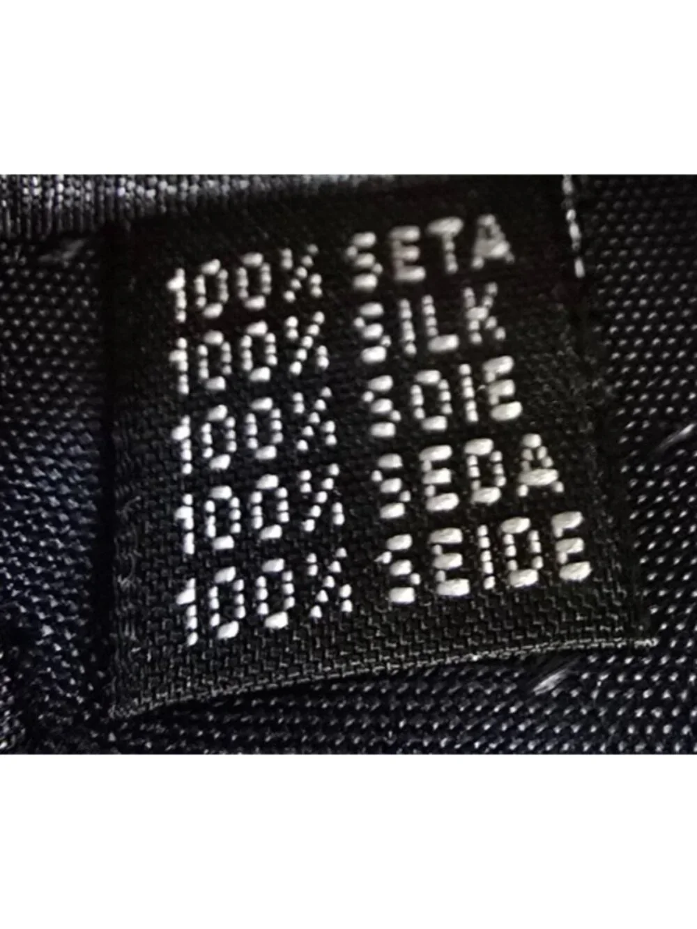 VTG Cravattificio Di Siena 100% Silk Tie Blue/Black Geometric Woven Pattern EUC